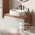 Set di mobili da bagno ARISA - Con specchio a LED VELUNA e lavabo da appoggio in ceramica da 55 cm