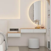 AMYRA floating nightstand (50 cm) with vanity (100 cm) in...