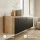ARISA Living TV Stand 160 cm in Gold Oak / Black Ribbed