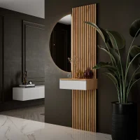 AMYRA Entryway Set 50 cm, NIVORA Mirror &amp; Acoustic Panel