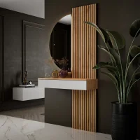AMYRA Entryway Set 100 cm, NIVORA Mirror &amp; Acoustic...