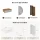 AMYRA Entryway Set, 50 cm, in Gold Oak / White, NIVORA Mirror & Acoustic Panel