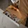 AMYRA Entryway Set, 100 cm, in Gold Oak / White, NIVORA Mirror & Acoustic Panel