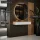 Ensemble de vestiaire AMYRA 100 cm en chêne doré / blanc, miroir AUBE et panneau acoustique