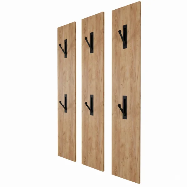 OSSA Wardrobe Panel in Gold Oak, Set of 3