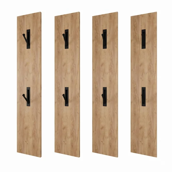 OSSA Wardrobe Panel in Gold Oak, Set of 4