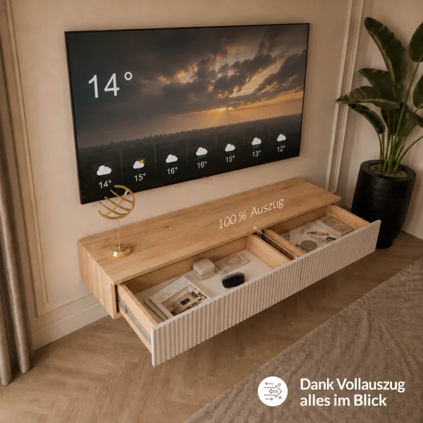 AMYRA TV Konsolentisch 100 cm - hängend