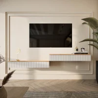 Table console AMYRA TV 2 x 100 cm, chêne...