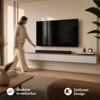 Table console AMYRA TV 2 x 100 cm, chêne...