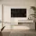 AMYRA TV Console Table, 2x 100 cm, in Gold Oak / White - Wall-Mounted