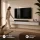 AMYRA TV Console Table, 2x 100 cm, in Gold Oak / White - Wall-Mounted