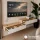 AMYRA TV Console Table, 2x 100 cm, in Gold Oak / White - Wall-Mounted