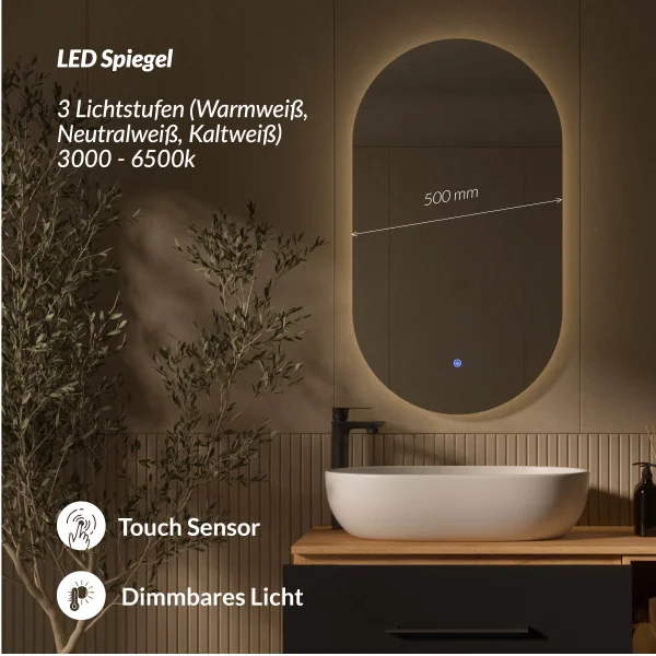 LUX Bathroom Furniture Set, 100 cm or 120 cm, with Sink and Mirror