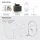 Conjunto de muebles de baño LUX de 70 cm o 90 cm con lavabo y espejo con iluminación LED