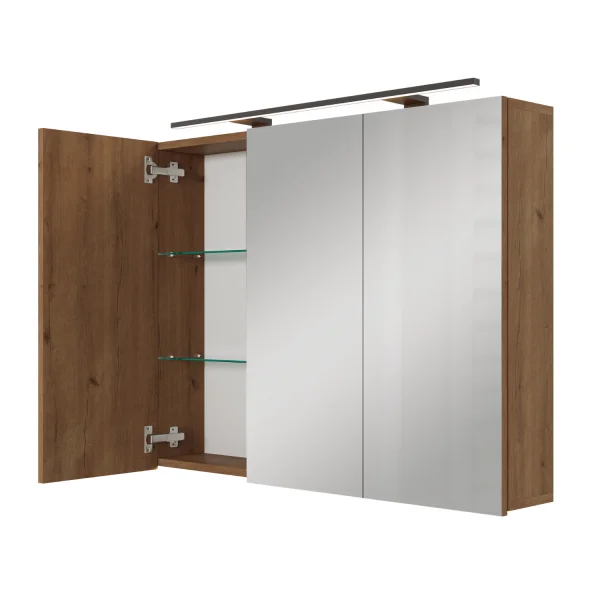 Armadietto a specchio ARIA da 100 cm, con o senza luce, disponibile in diversi colori