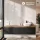 Lavabo doppio ARISA da 160 cm con lavabo da appoggio in ceramica da 42 cm