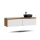Lavabo doppio ARISA da 160 cm, bianco, con due lavabi da 42 cm ciascuno in ceramica nera