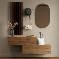 Hallway set consisting of a 2x 100 cm hallway cabinet, an...