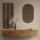 Ensemble de vestiaire composé dune armoire de couloir de 160 cm, dun miroir ovale et dun panneau mural (en 3 parties)