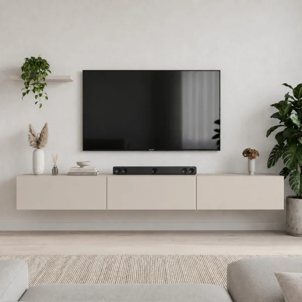 Meuble TV WEST Cachemire 300 cm (3 x 100 cm)