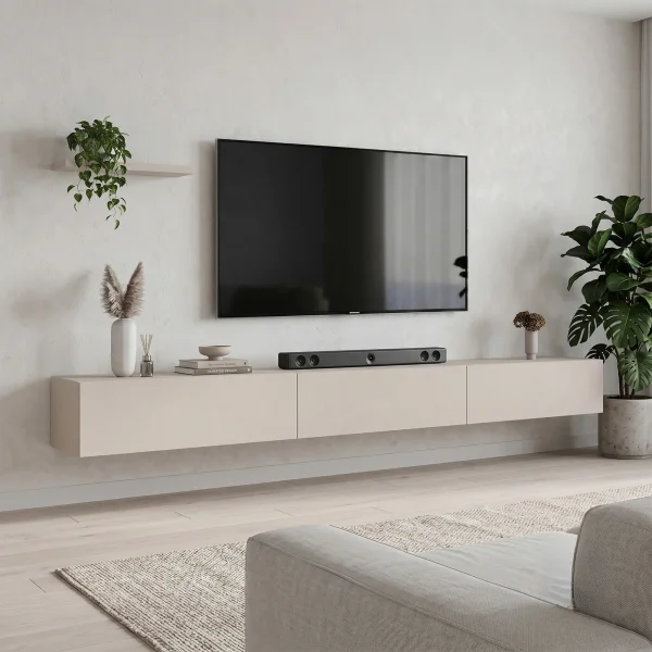Meuble TV WEST Cachemire 300 cm (3 x 100 cm)