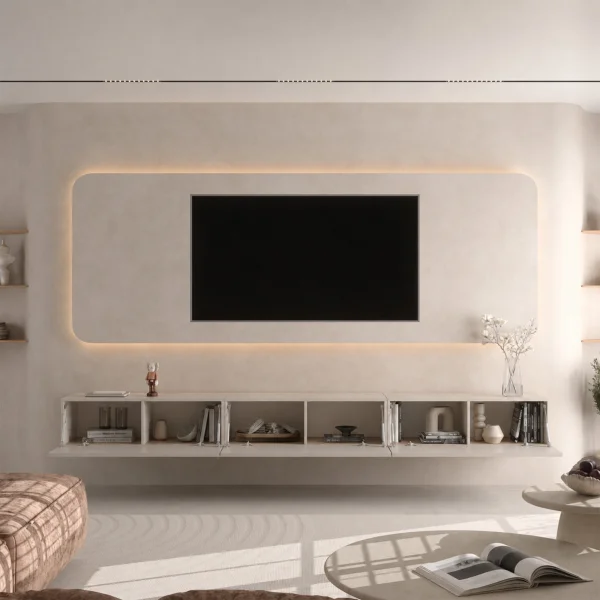 Meuble TV WEST Cachemire 300 cm (3 x 100 cm)
