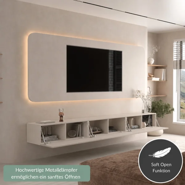 Meuble TV WEST Cachemire 300 cm (3 x 100 cm)