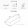 Meuble TV WEST Cachemire 300 cm (3 x 100 cm)