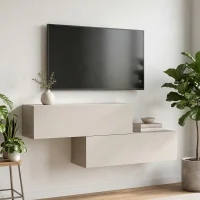Conjunto de estantes WEST TV de 2 x 100 cm en cachemira:...