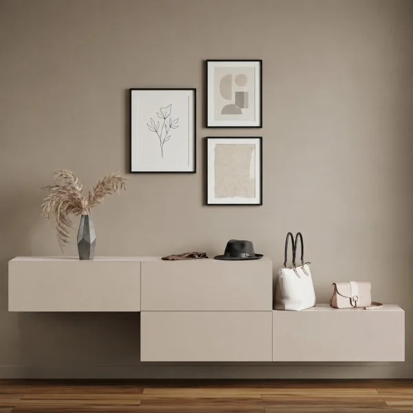 Hallway Furniture Coat Rack Wall Cabinet 160 cm Double Cashmere