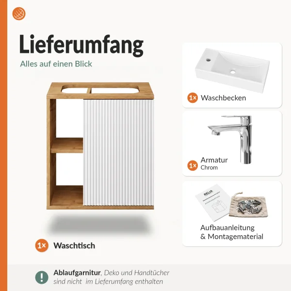Mueble de lavabo RELIA de 50 cm