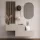 Hallway Coat Rack, 2 x 100 cm, with Wall Panels and Mirror, without LED Lighting, Cashmere