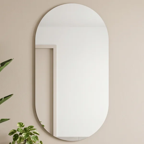100-cm Hallway Coat Rack with Wall Panels and Mirror, Without LED Lighting, Cashmere