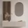 140 cm Hallway Coat Rack with Wall Panels and Mirror, without LED Lighting, Cashmere