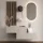 2x 100 cm Hallway Coat Rack with Wall Panels and Mirror with LED Lighting, Cashmere
