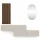 2x 140 cm Hallway Coat Rack with Wall Panels and Mirror with LED Lighting, Cashmere