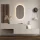 2x 160 cm Hallway Coat Rack with Wall Panels and Mirror with LED Lighting, Cashmere