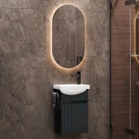 Badmöbel-Set mit Spiegel Wega 40 cm Anthrazit matt