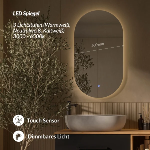 LUX 170 cm Double Vanity Cabinet with LED Mirror