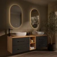 LUX 170 cm Double Vanity Cabinet with LED Mirror