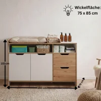 Wickelkommode mit abnehmbarem Wickelaufsatz...