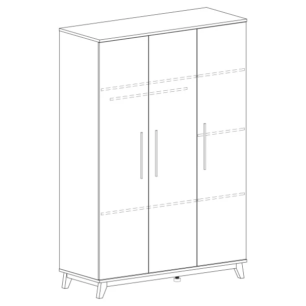Kleiderschrank 3-türig »Lina«