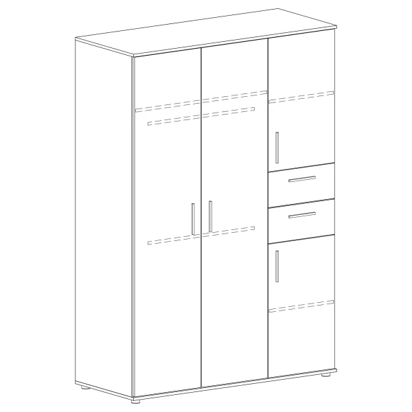 Kleiderschrank 4-türig »Bente«