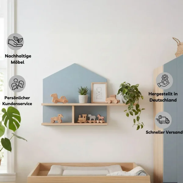 "Roofy" 6-Piece Baby Furniture Mega Set with a 1-door Wardrobe