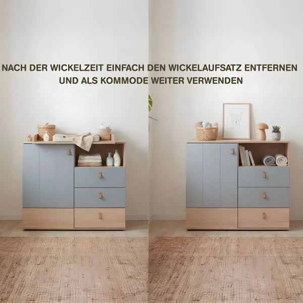 "Roofy" 6-Piece Baby Furniture Mega Set with a 1-door Wardrobe