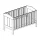 "Roofy" 6-Piece Baby Furniture Mega Set with a 1-door Wardrobe