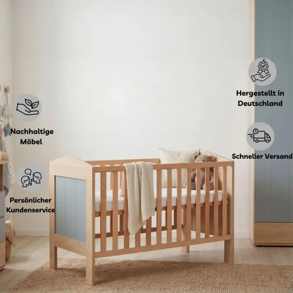 3-teiliges Babymöbel-Komplettset »Roofy« mit 1-trg. Kleiderschrank