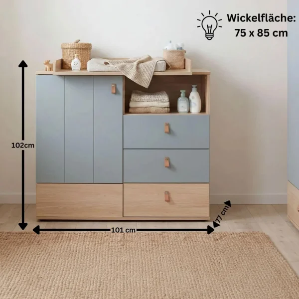 "Roofy" Changing Table with Removable Changing Pad