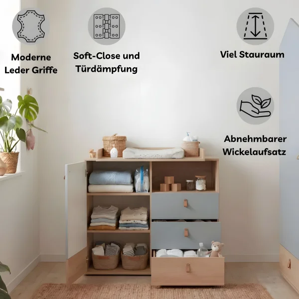 "Roofy" Changing Table with Removable Changing Pad