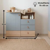 "Roofy" Changing Table with Removable Changing Pad